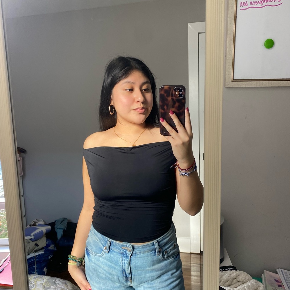 Elegant Black Off-Shoulder Top